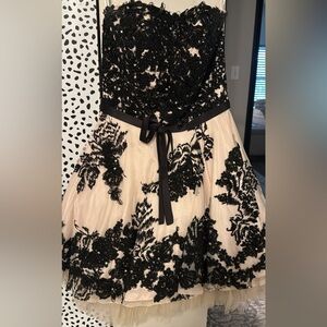 Jovani Blush Satin Lined Dress